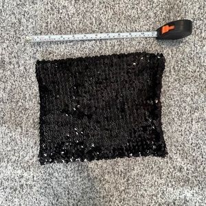 Victoria's Secret PINK Sequin Halter Tube Top - Black